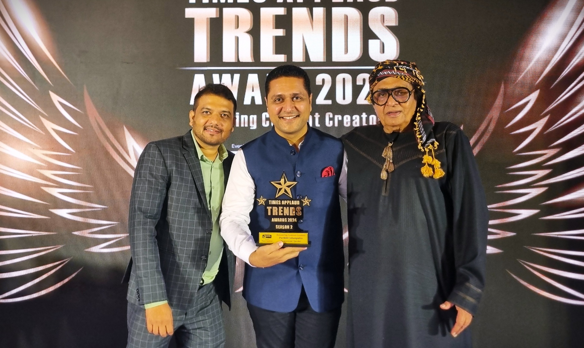 Parikshit Jobanputra receiving the Times Applaud Trendsetter Award 2024 Parikshit Jobanputra receiving the Times Applaud Trendsetter Award 2024